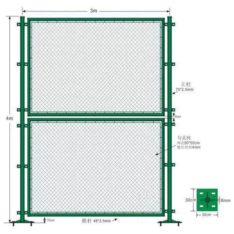 室外篮球场隔离栏图片2
